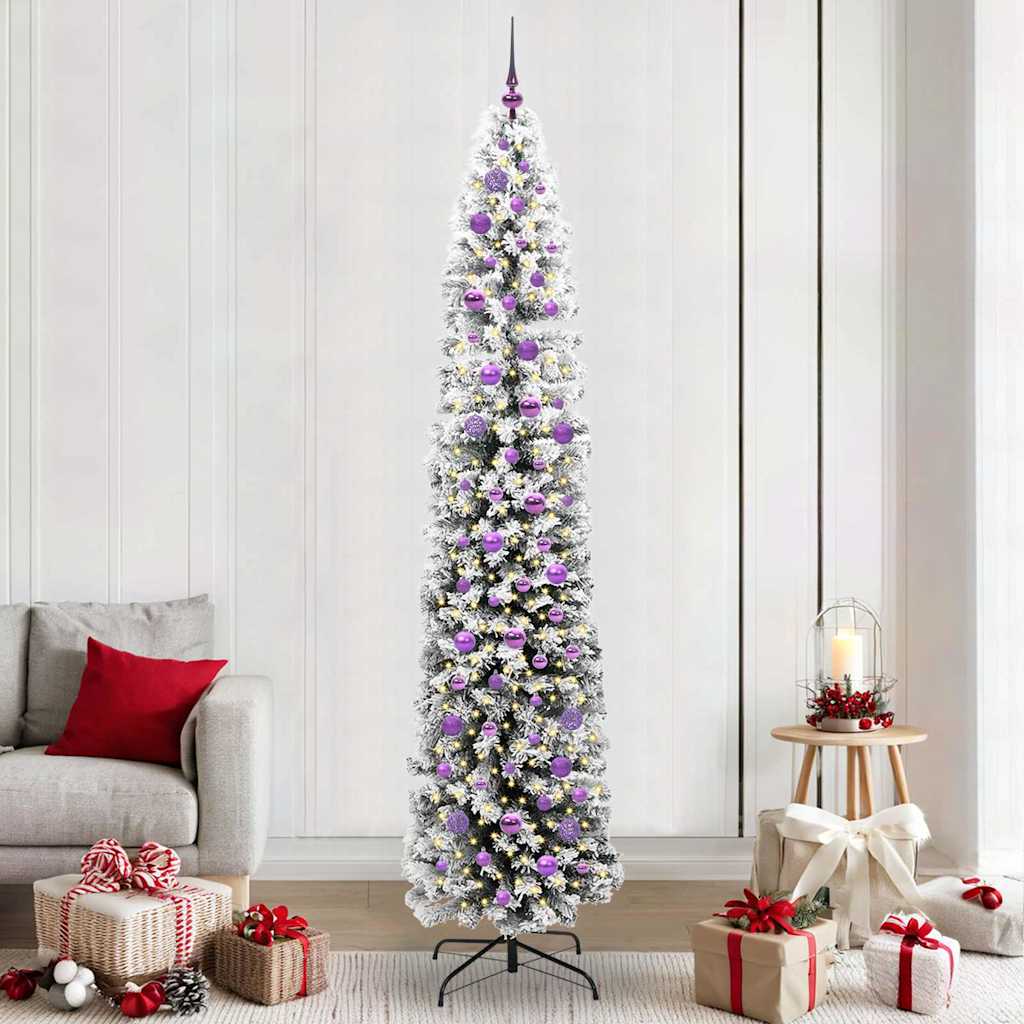 Künstlicher Weihnachtsbaum mit 300 LEDs mit Ständer Grün 240 cm