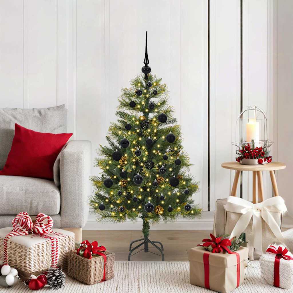 Künstlicher klappbarer Weihnachtsbaum mit Tannenzapfen 120 cm