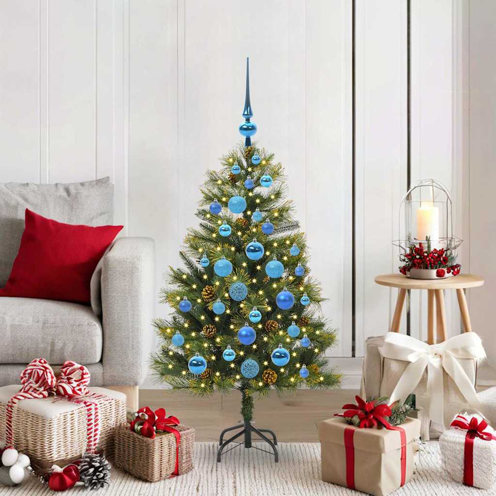 Künstlicher klappbarer Weihnachtsbaum mit Tannenzapfen 120 cm