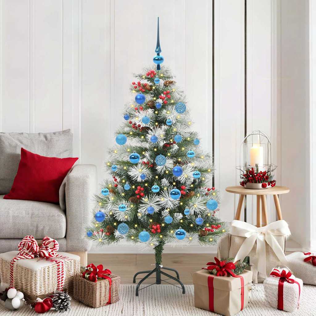 Künstlicher Weihnachtsbaum Grün und Weiß 150 cm