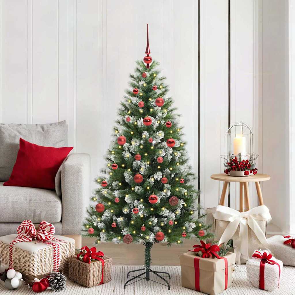 Künstlicher Klapp-Weihnachtsbaum mit Schneeüberzug 150 LEDs