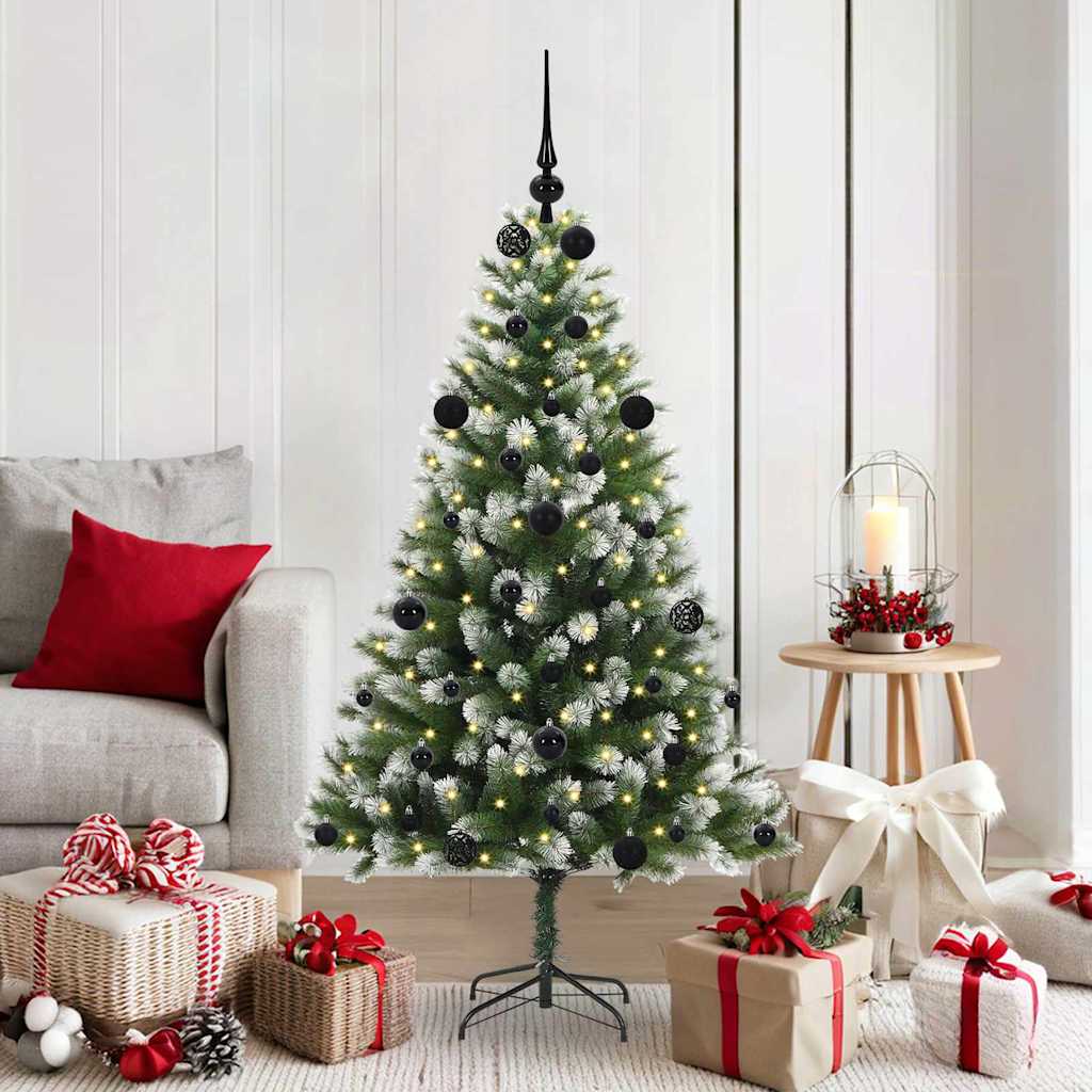 Künstlicher Klapp-Weihnachtsbaum mit Schneeüberzug 150 LEDs