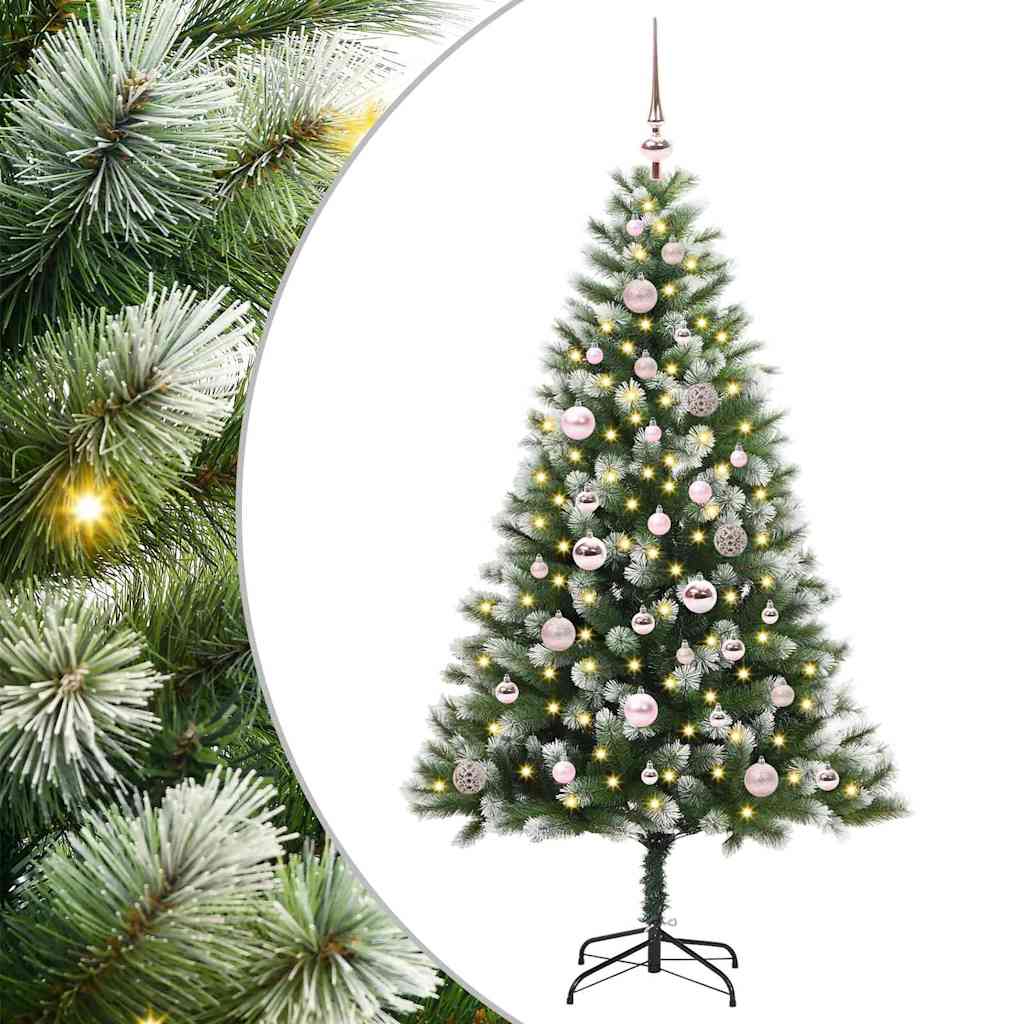 Künstlicher Klapp-Weihnachtsbaum mit Schneeüberzug 150 LEDs