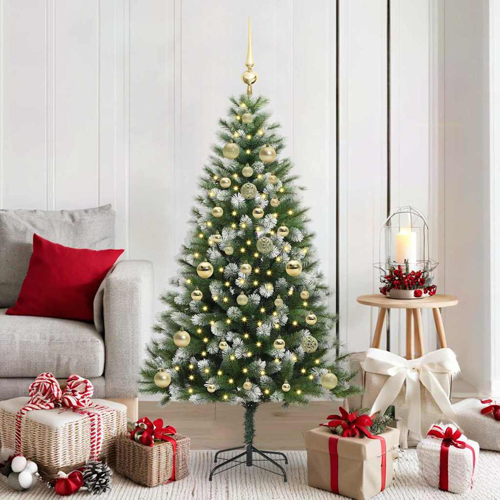 Künstlicher Klapp-Weihnachtsbaum mit Schneeüberzug 150 LEDs