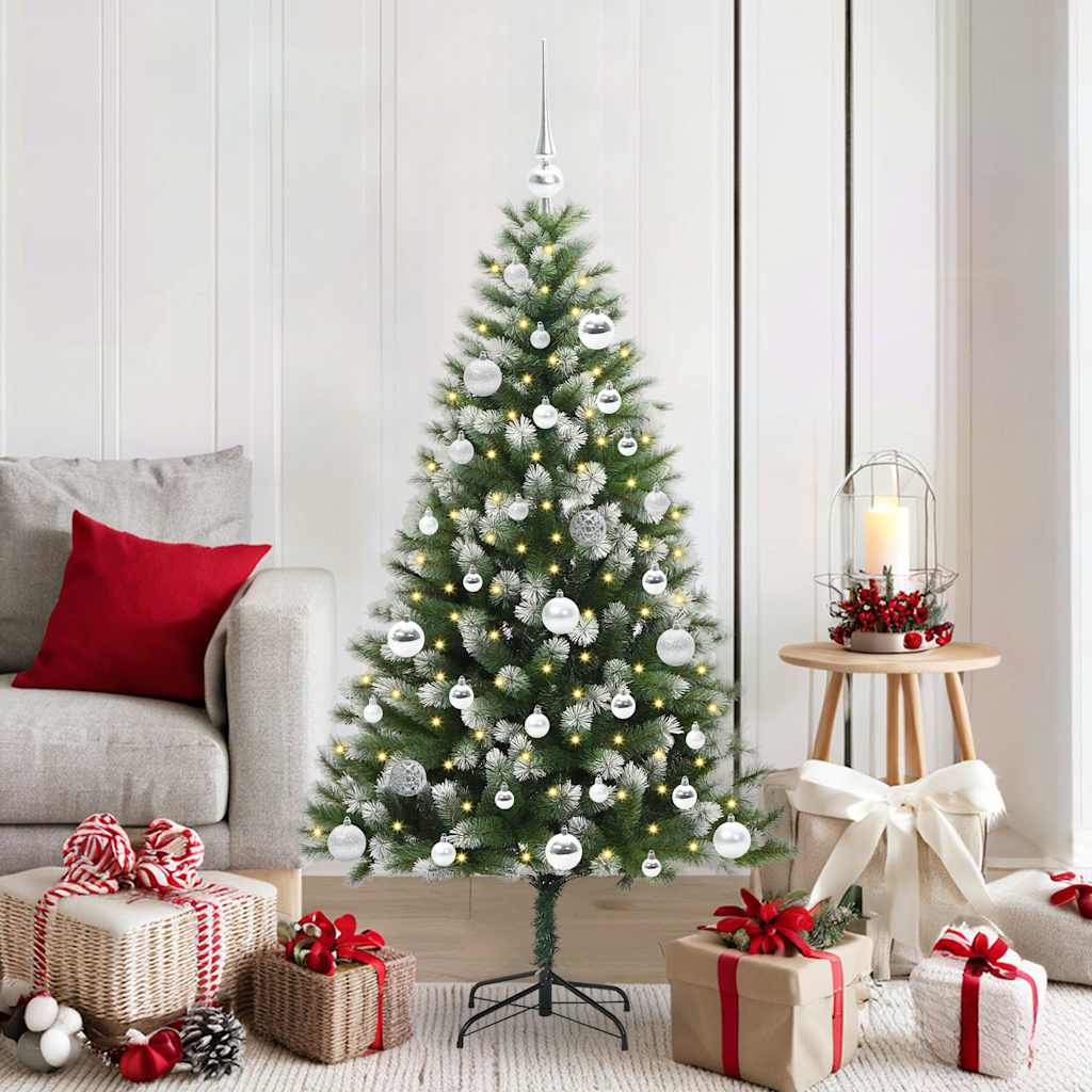 Künstlicher Klapp-Weihnachtsbaum mit Schneeüberzug 150 LEDs