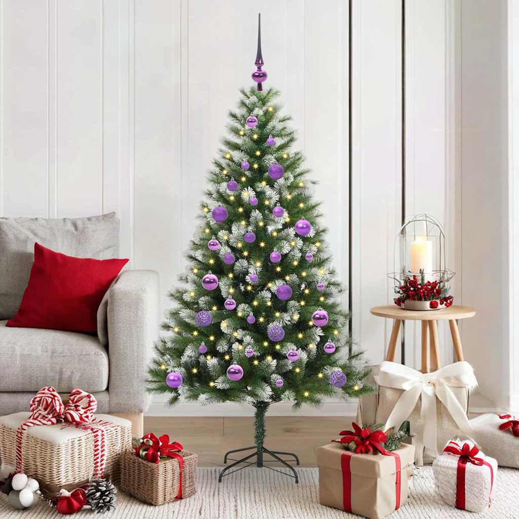 Künstlicher Klapp-Weihnachtsbaum mit Schneeüberzug 150 LEDs