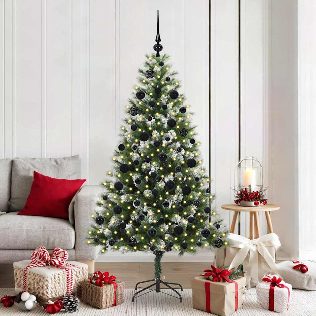 Künstlicher Klapp-Weihnachtsbaum mit Schneeüberzug 300 LEDs