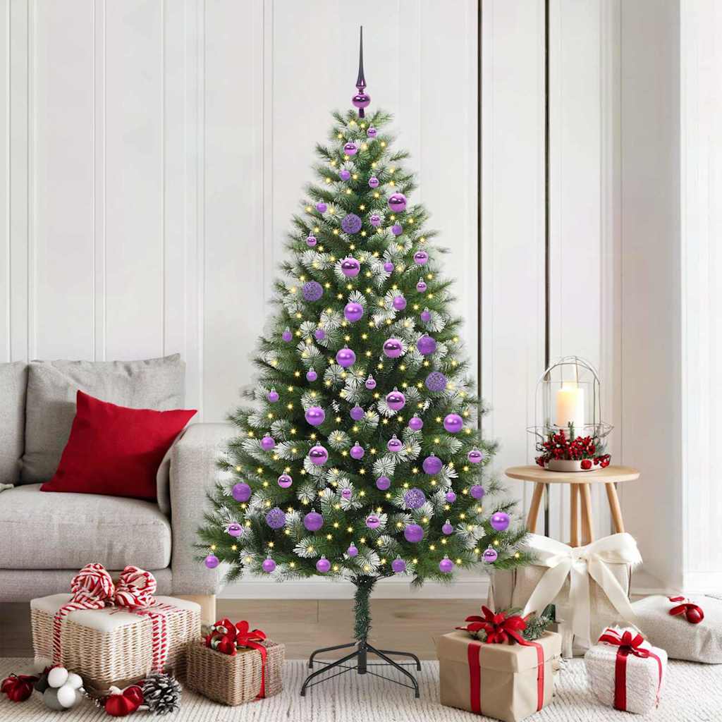 Künstlicher Klapp-Weihnachtsbaum mit Schneeüberzug 300 LEDs