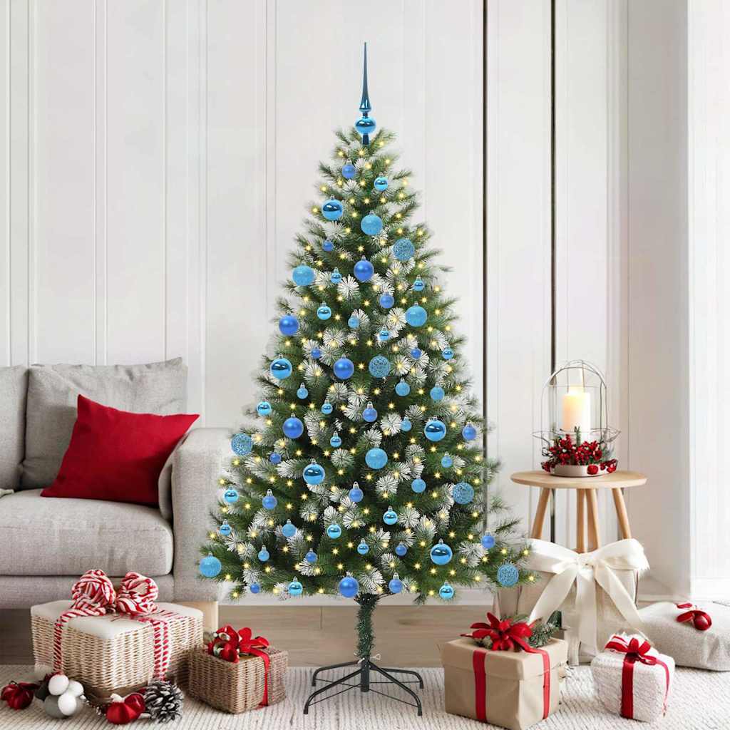 Künstlicher Klapp-Weihnachtsbaum mit Schneeüberzug 300 LEDs