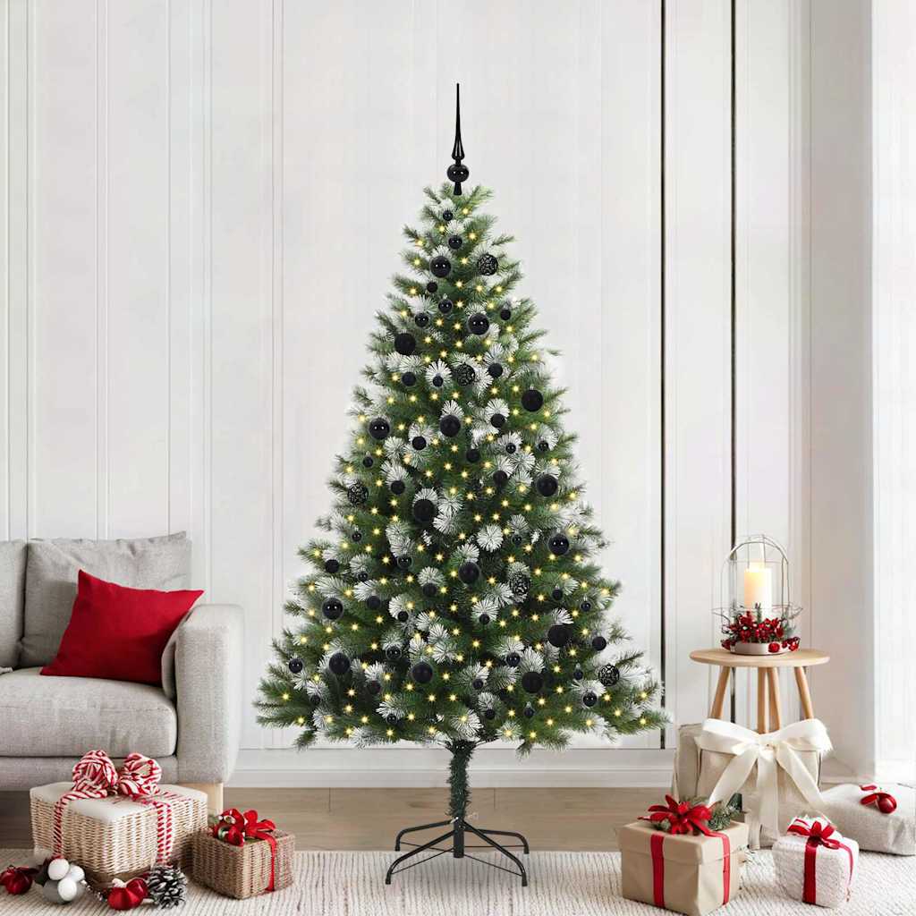 Künstlicher Klapp-Weihnachtsbaum mit Schneeüberzug 300 LEDs