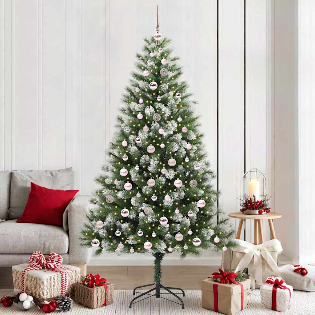 Künstlicher Klapp-Weihnachtsbaum mit Schneeüberzug 300 LEDs