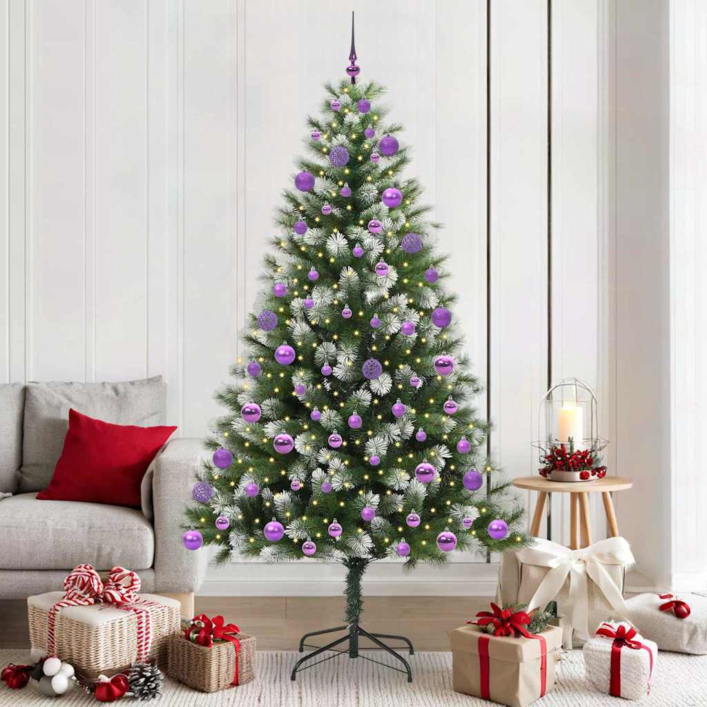Künstlicher Klapp-Weihnachtsbaum mit Schneeüberzug 300 LEDs