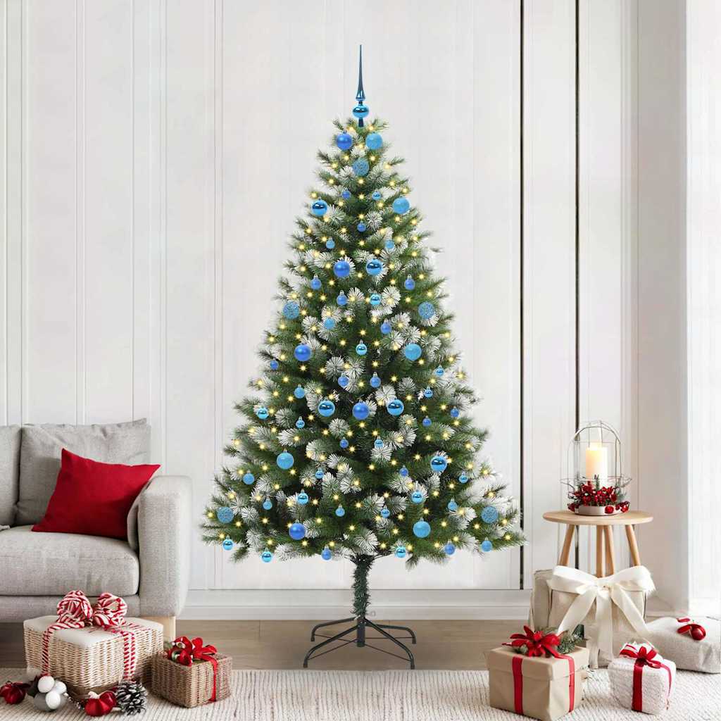 Künstlicher Klapp-Weihnachtsbaum mit Schneeüberzug 300 LEDs