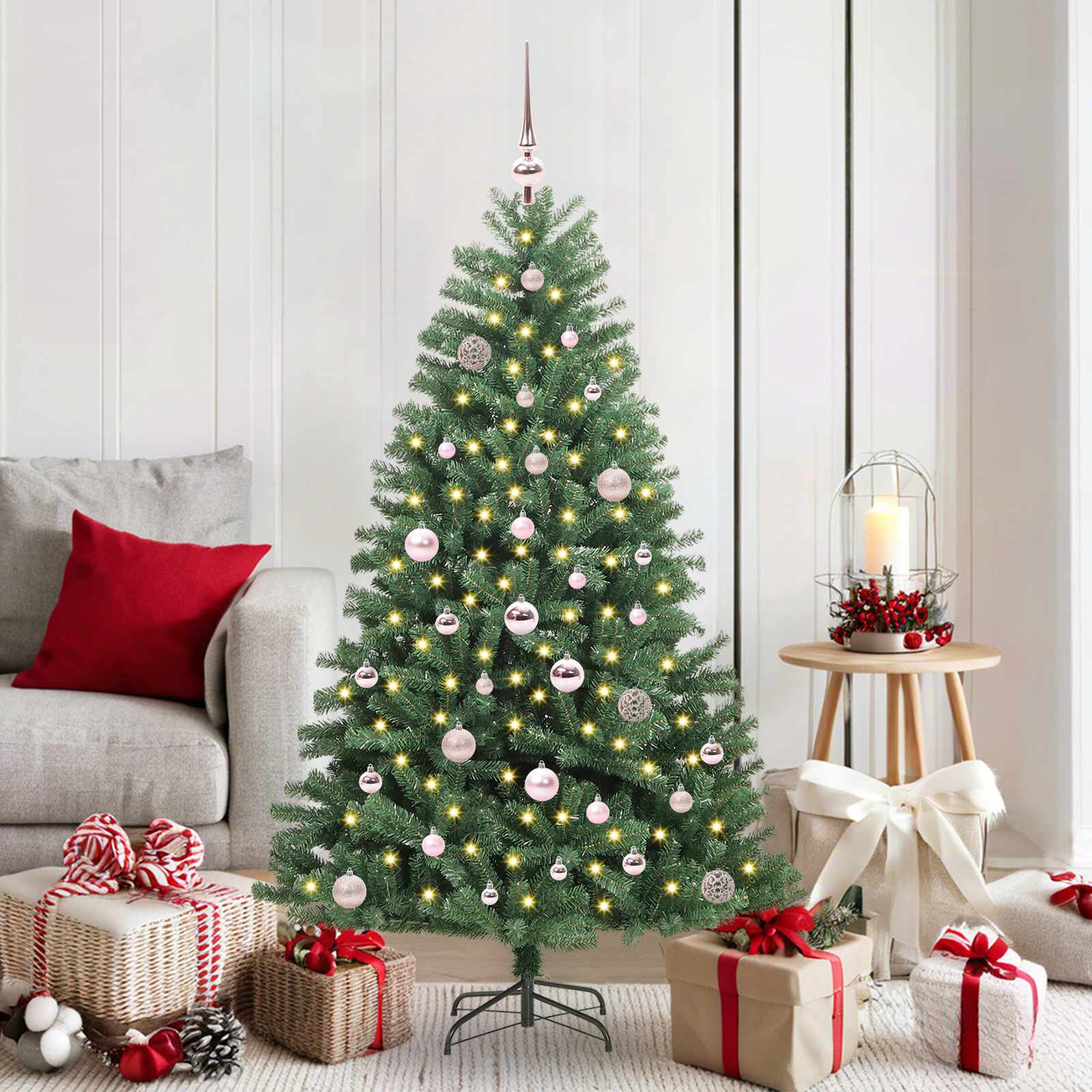 Künstlicher klappbarer Weihnachtsbaum Grün 150 cm