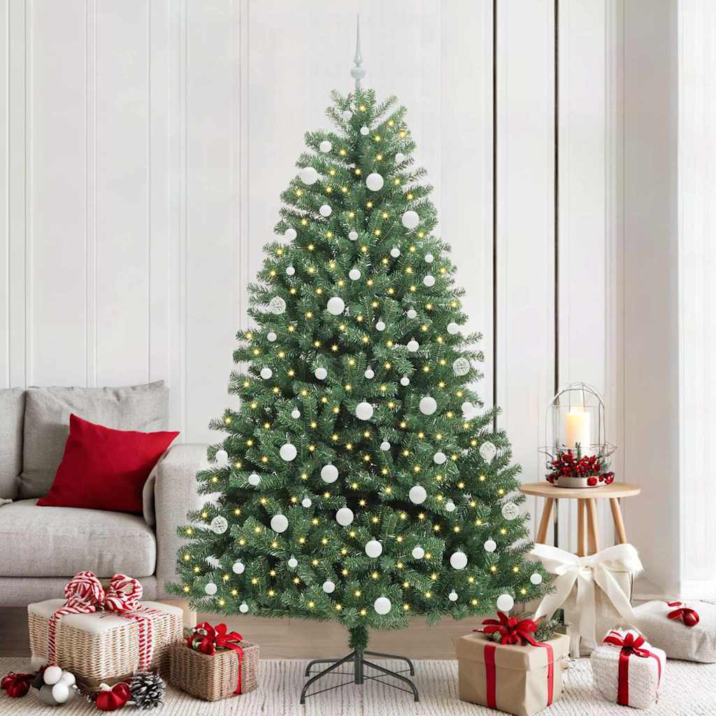 Künstlicher klappbarer Weihnachtsbaum Grün 210 cm