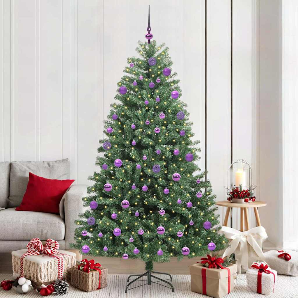 Künstlicher klappbarer Weihnachtsbaum Grün 210 cm