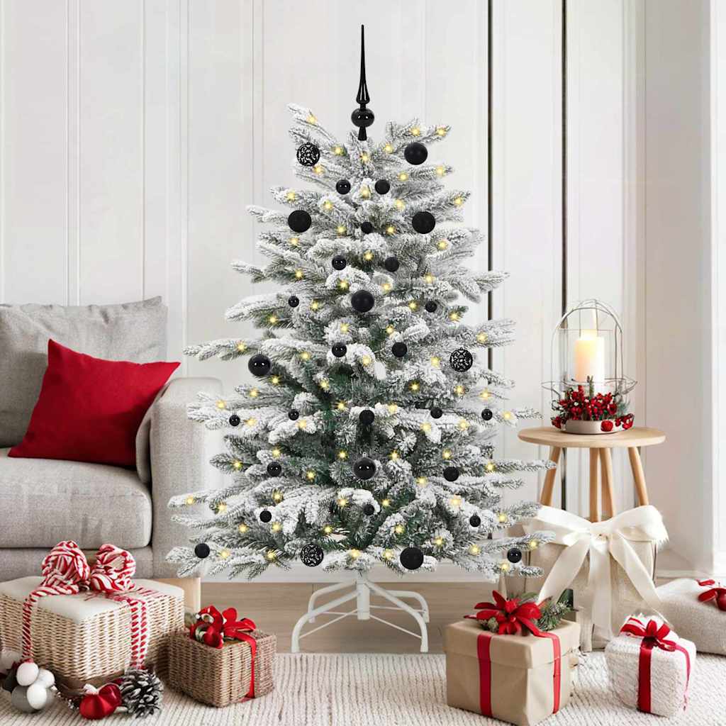 Künstlicher klappbarer Weihnachtsbaum Weiß 150 cm PE und PVC