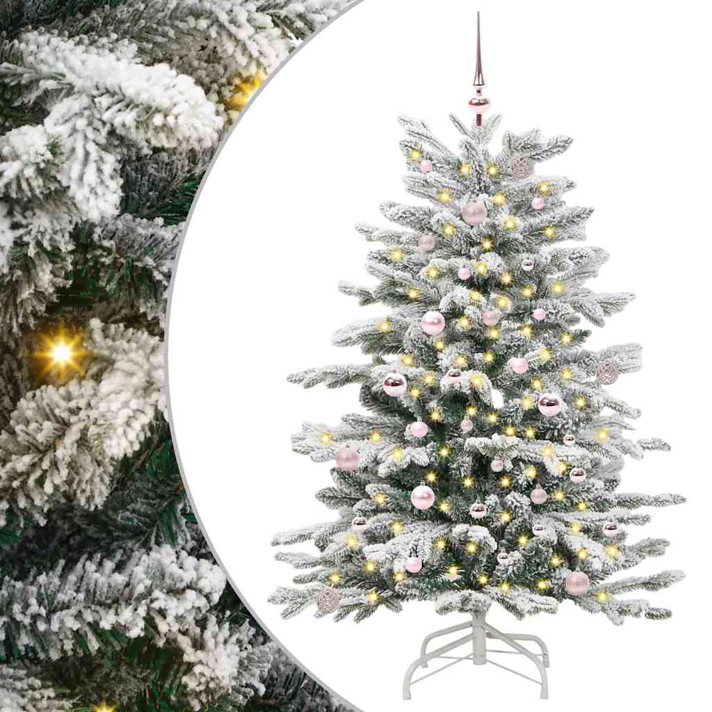 Künstlicher klappbarer Weihnachtsbaum Weiß 150 cm PE und PVC