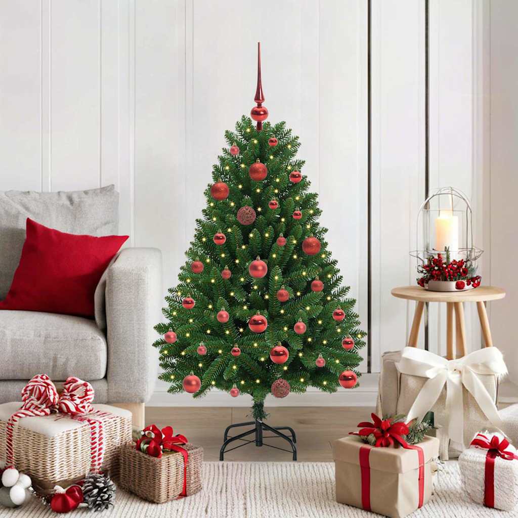 Künstlicher Weihnachtsbaum 120 cm 150 LEDs Warmes Weiß Grün