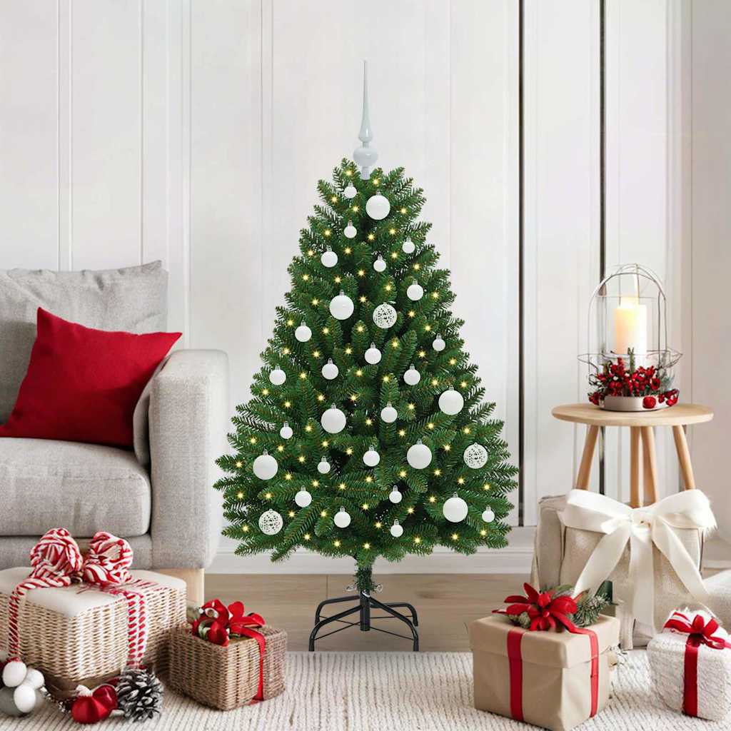 Künstlicher Weihnachtsbaum 120 cm 150 LEDs Warmes Weiß Grün