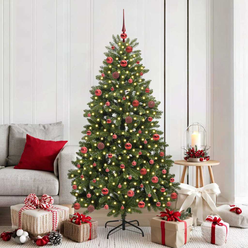 Künstlicher Weihnachtsbaum 180 cm 300 LEDs Warmes Weiß Grün