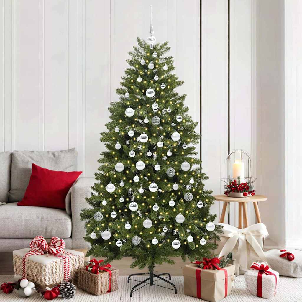 Künstlicher Weihnachtsbaum 180 cm 300 LEDs Warmes Weiß Grün