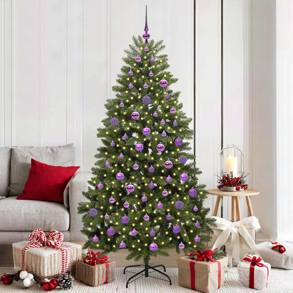 Künstlicher Weihnachtsbaum 180 cm 300 LEDs Warmes Weiß Grün