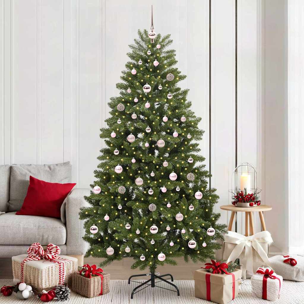 Künstlicher Weihnachtsbaum 210 cm 300 LEDs Warmes Weiß Grün