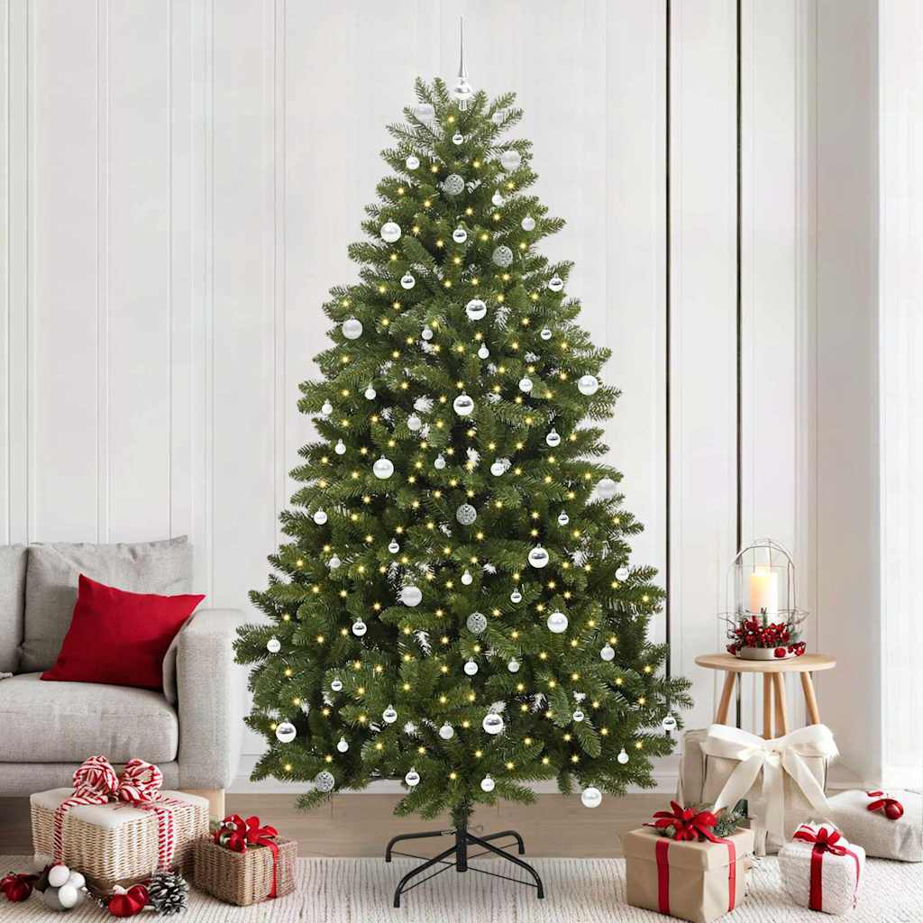 Künstlicher Weihnachtsbaum 240 cm 300 LEDs Warmes Weiß Grün