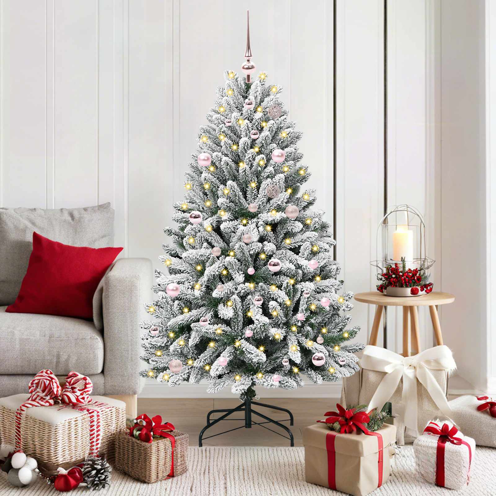Künstlicher Weihnachtsbaum 150 cm 150 LEDs Warmes Weiß