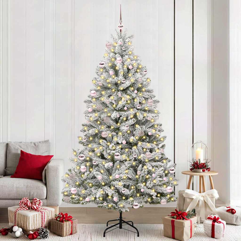 Künstlicher Weihnachtsbaum 240 cm 300 LEDs Warmes Weiß