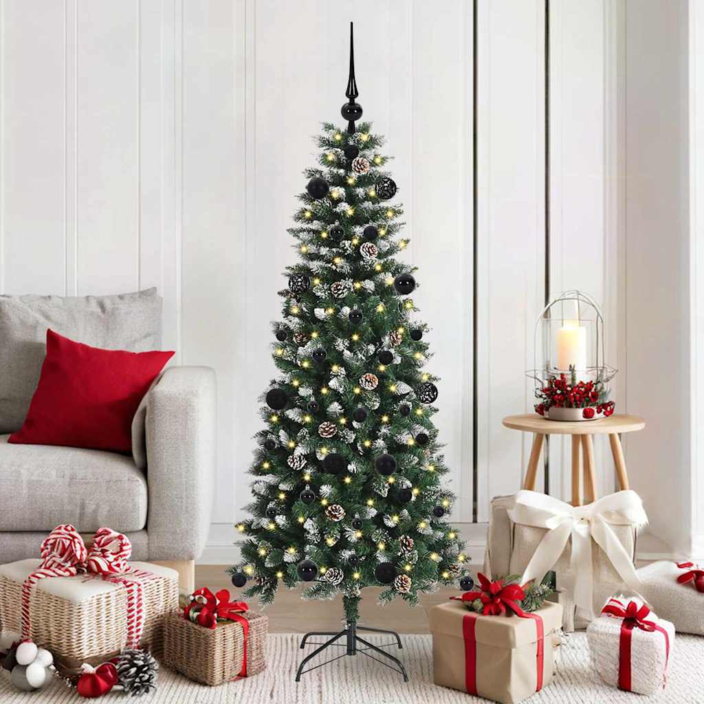 Künstlicher Weihnachtsbaum Grün 150 cm PVC, Plastik und Stahl