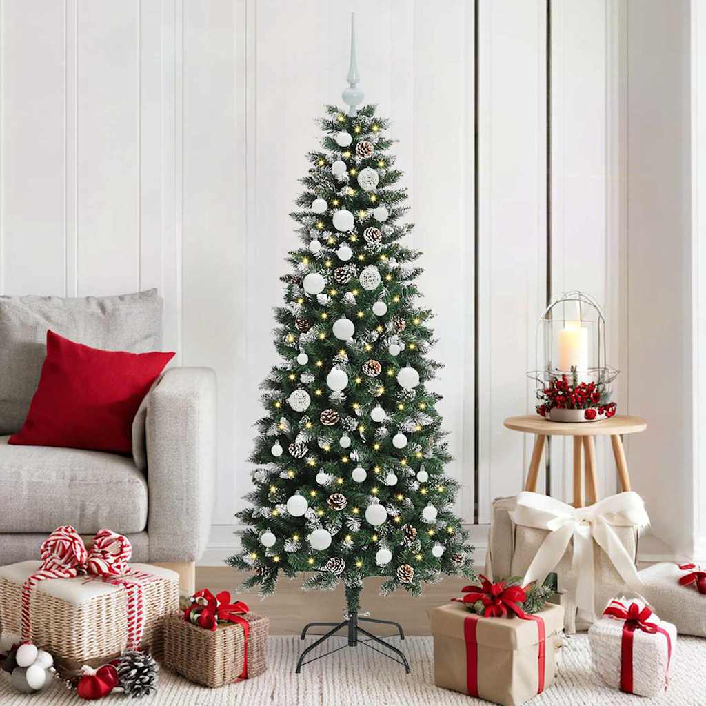 Künstlicher Weihnachtsbaum Grün 150 cm PVC, Plastik und Stahl