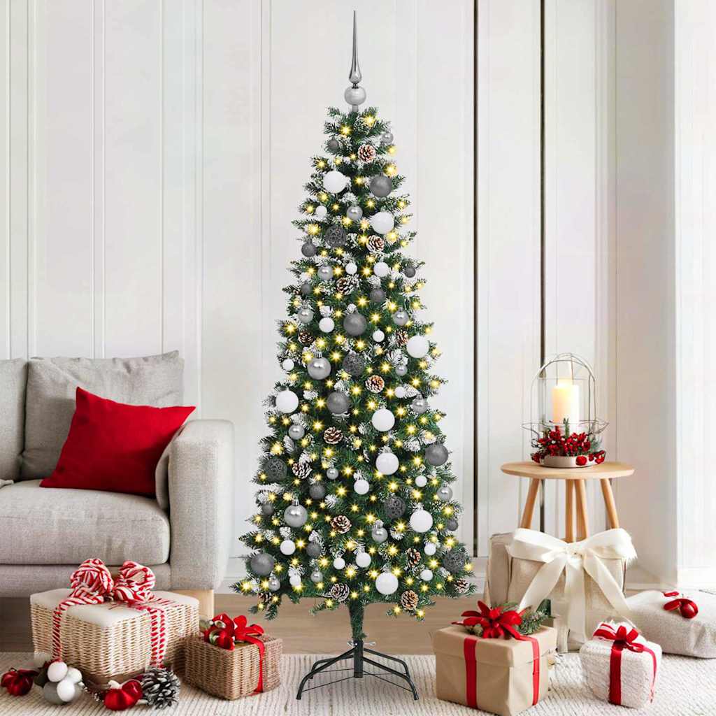 Künstlicher Weihnachtsbaum Grün 180 cm PVC, Plastik und Stahl