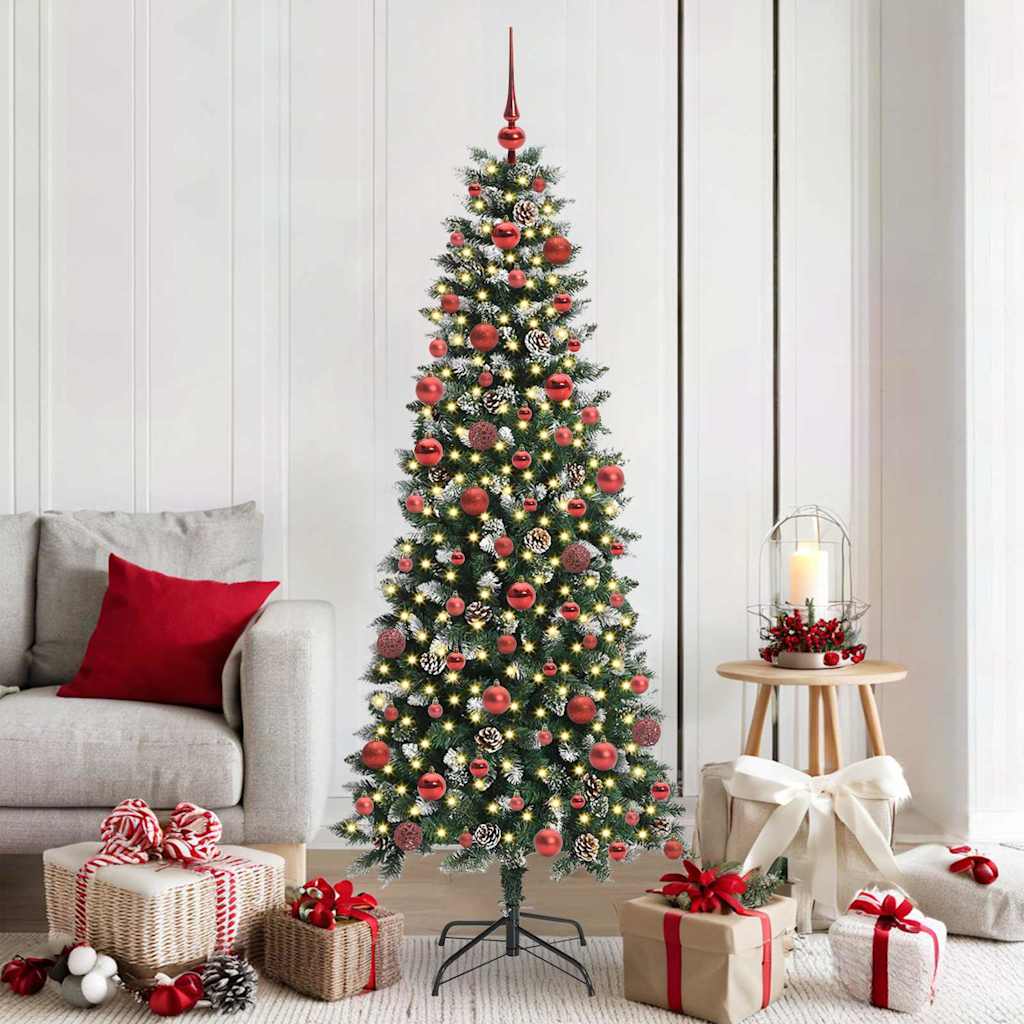 Künstlicher Weihnachtsbaum Grün 180 cm PVC, Plastik und Stahl