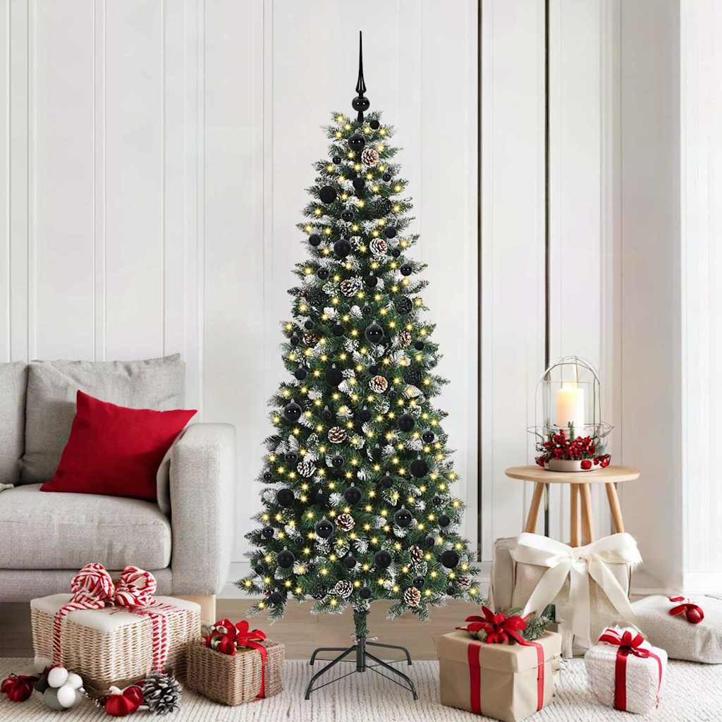 Künstlicher Weihnachtsbaum Grün 180 cm PVC, Plastik und Stahl