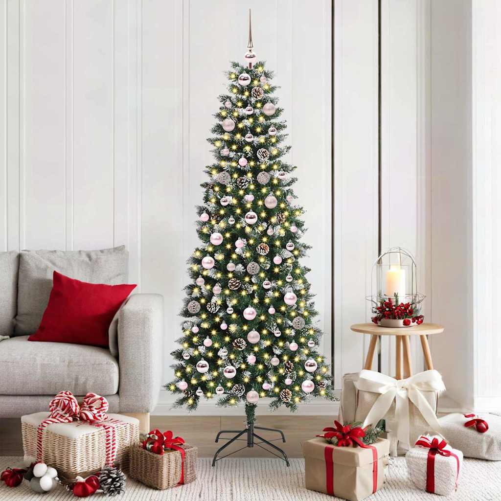 Künstlicher Weihnachtsbaum Grün 180 cm PVC, Plastik und Stahl