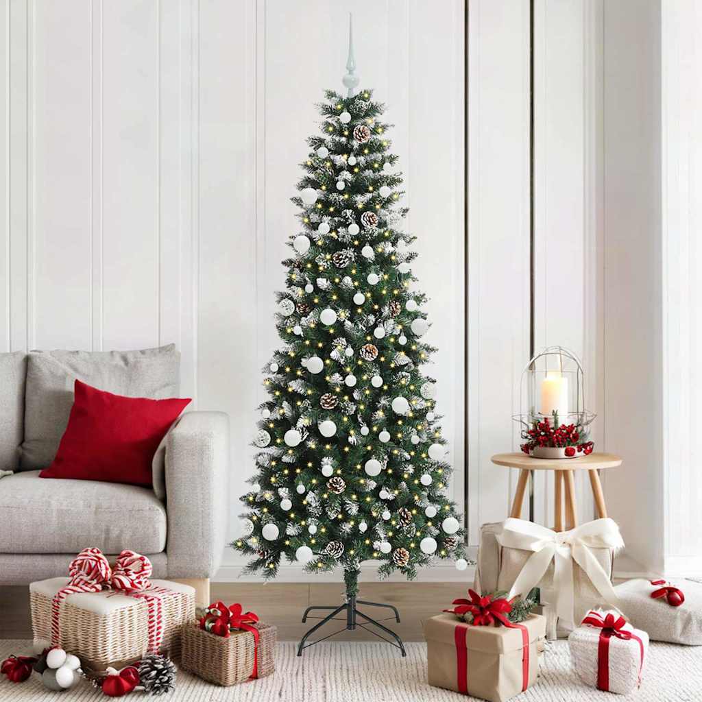 Künstlicher Weihnachtsbaum Grün 180 cm PVC, Plastik und Stahl