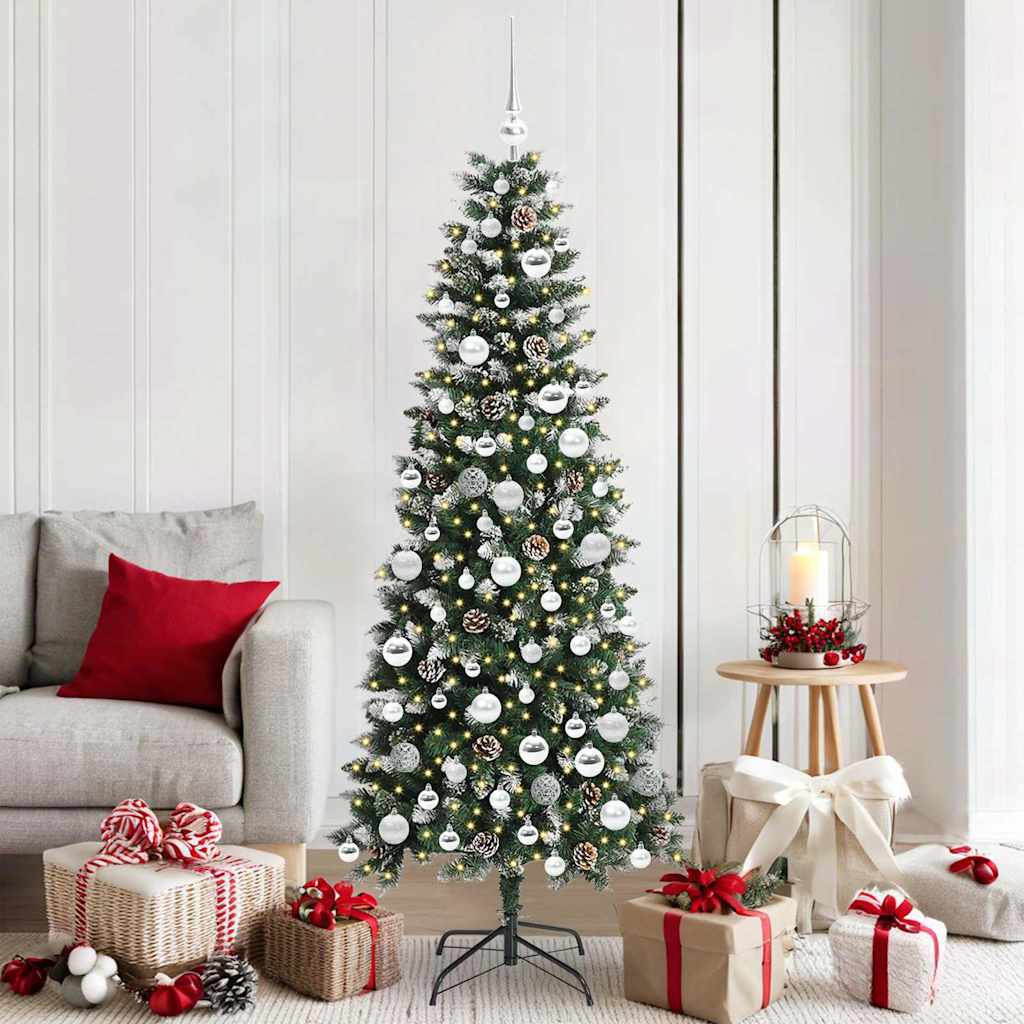 Künstlicher Weihnachtsbaum Grün 180 cm PVC, Plastik und Stahl