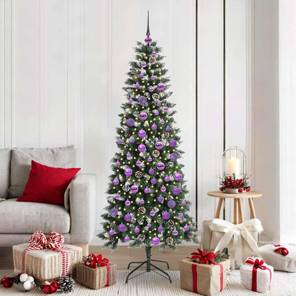 Künstlicher Weihnachtsbaum Grün 180 cm PVC, Plastik und Stahl