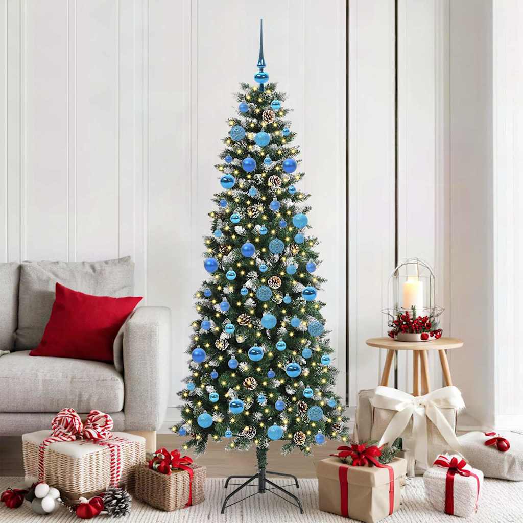 Künstlicher Weihnachtsbaum Grün 180 cm PVC, Plastik und Stahl