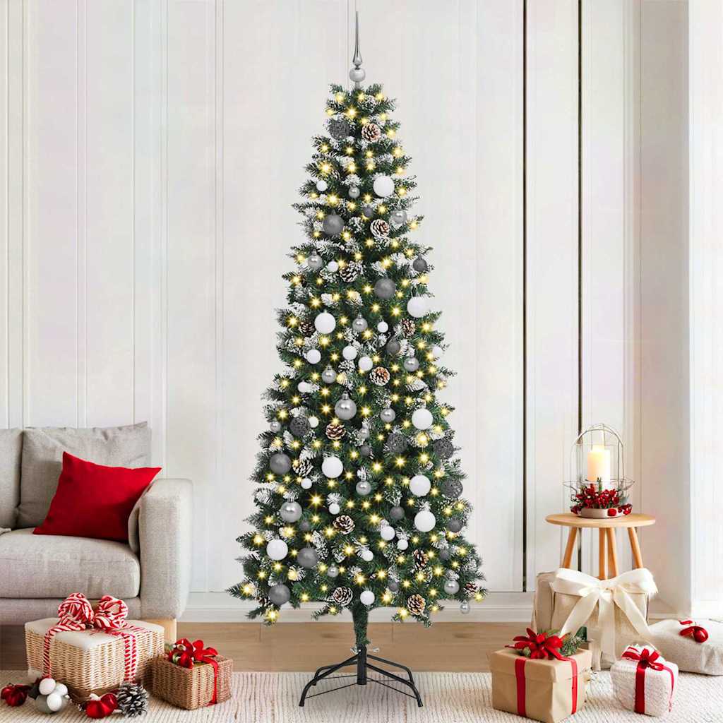 Künstlicher Weihnachtsbaum Grün 210 cm PVC, Plastik und Stahl