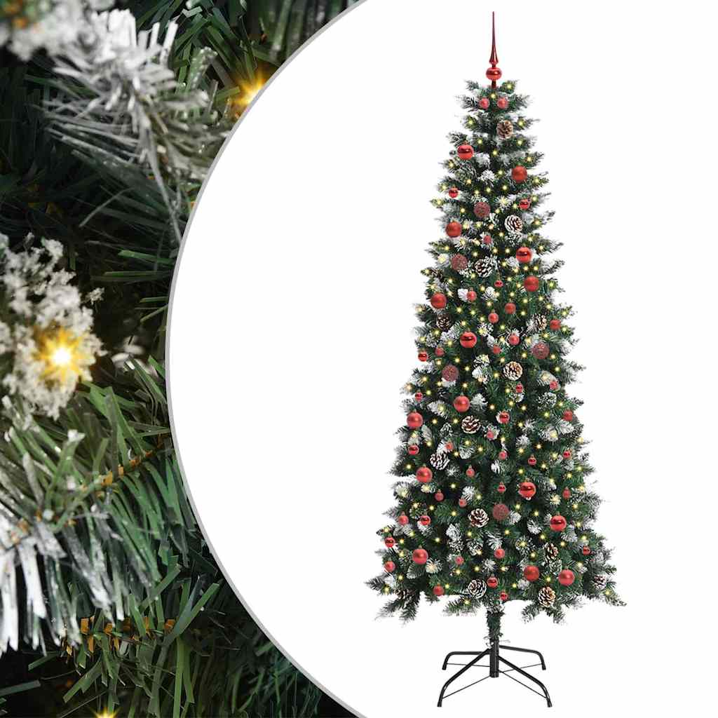 Künstlicher Weihnachtsbaum Grün 210 cm PVC, Plastik und Stahl