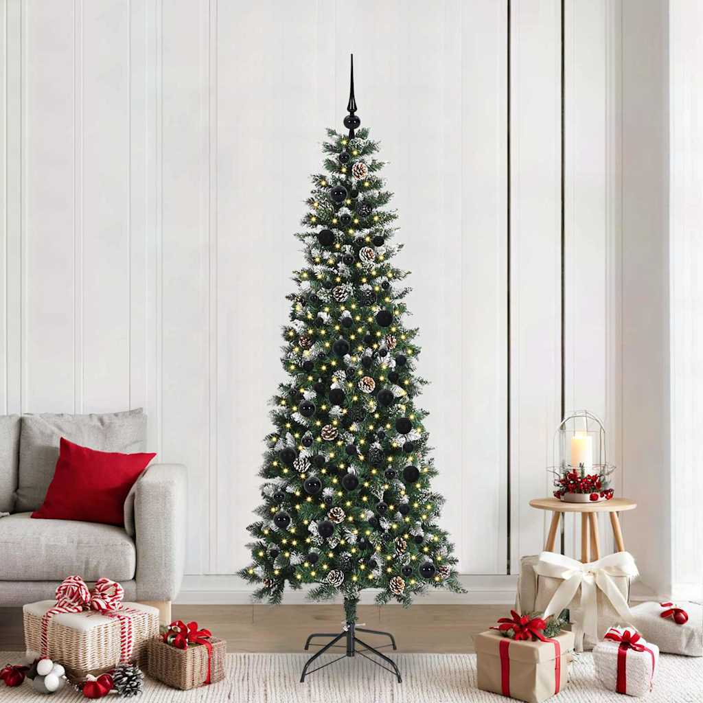 Künstlicher Weihnachtsbaum Grün 210 cm PVC, Plastik und Stahl