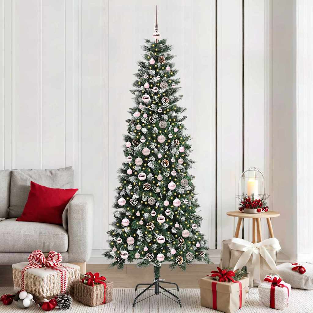 Künstlicher Weihnachtsbaum Grün 210 cm PVC, Plastik und Stahl