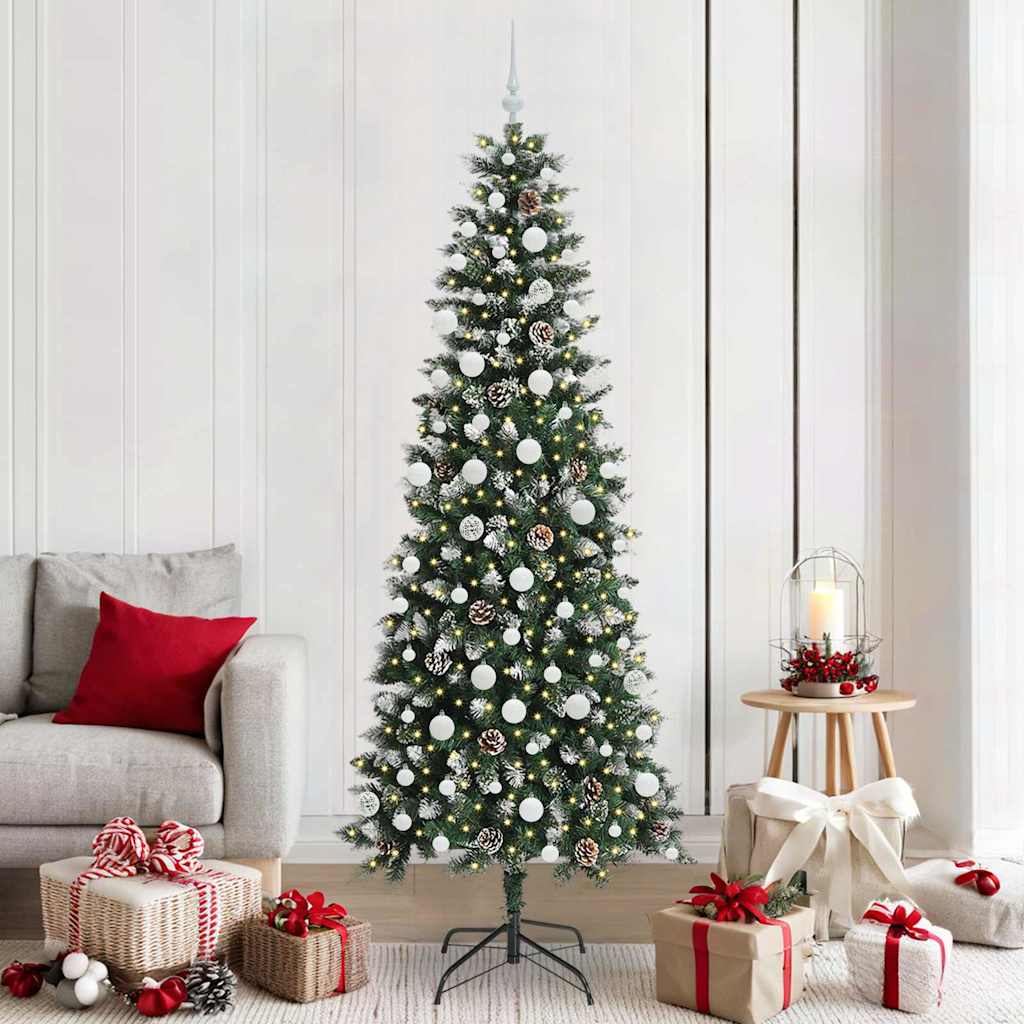 Künstlicher Weihnachtsbaum Grün 210 cm PVC, Plastik und Stahl
