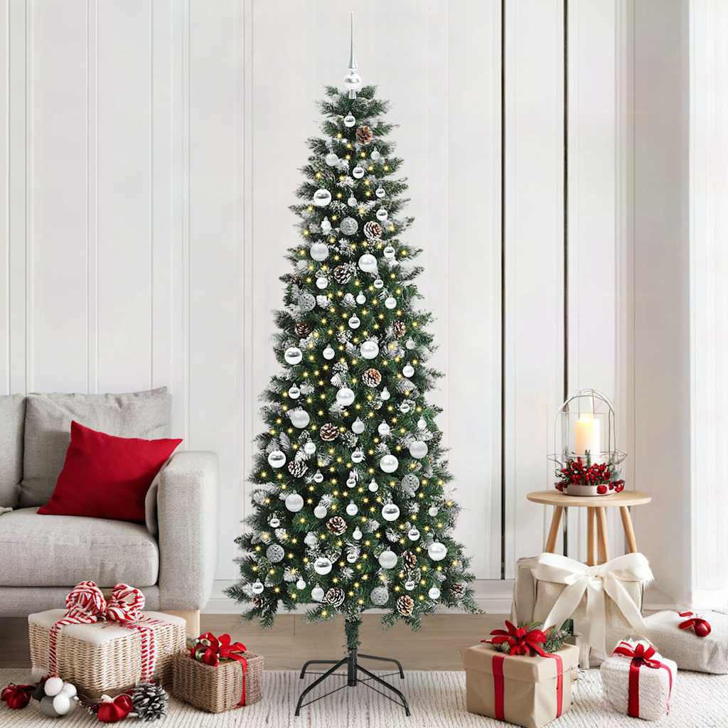 Künstlicher Weihnachtsbaum Grün 210 cm PVC, Plastik und Stahl