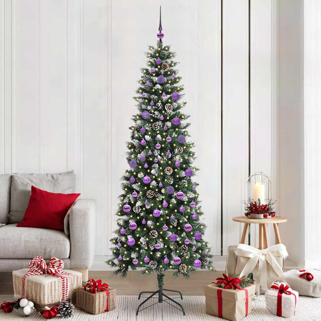 Künstlicher Weihnachtsbaum Grün 210 cm PVC, Plastik und Stahl