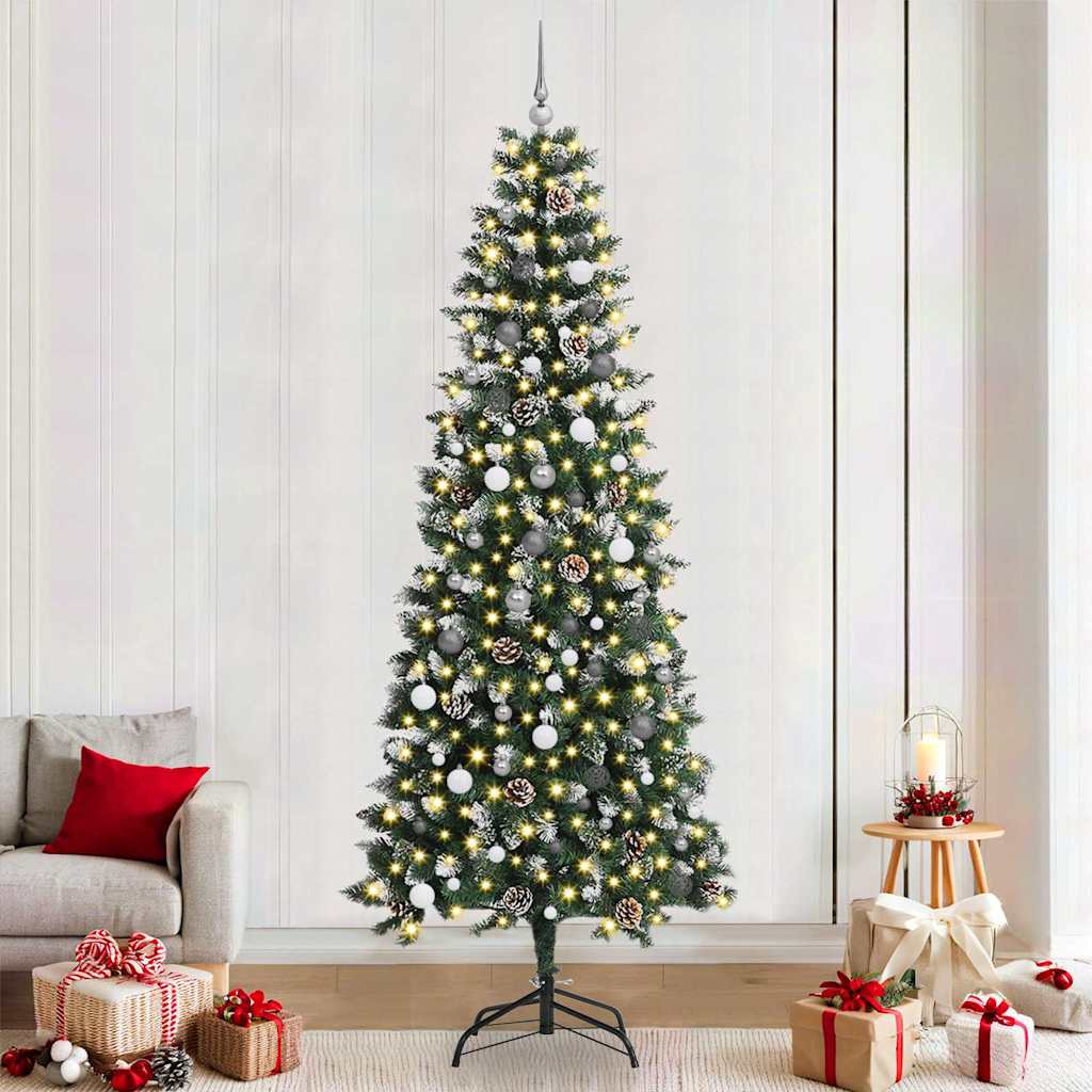 Künstlicher Weihnachtsbaum Grün 240 cm PVC, Plastik und Stahl