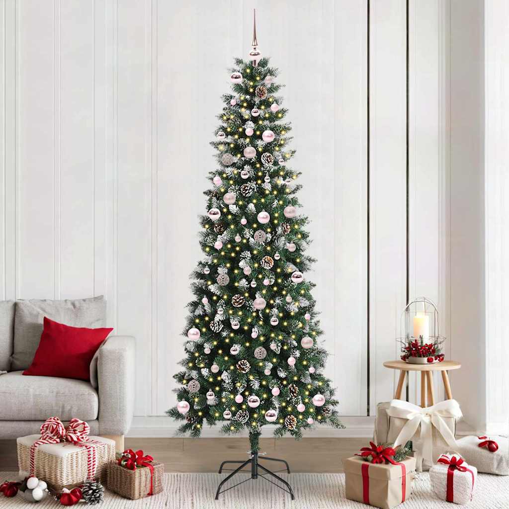 Künstlicher Weihnachtsbaum Grün 240 cm PVC, Plastik und Stahl